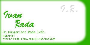 ivan rada business card